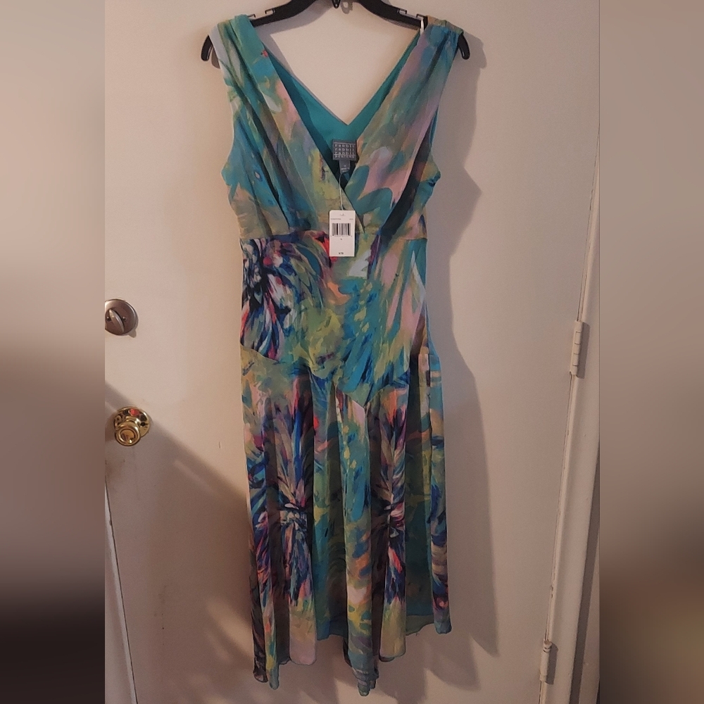 Rabbit Rabbit Rabbit NWT Multicolor Asymmetrical Floral Dress